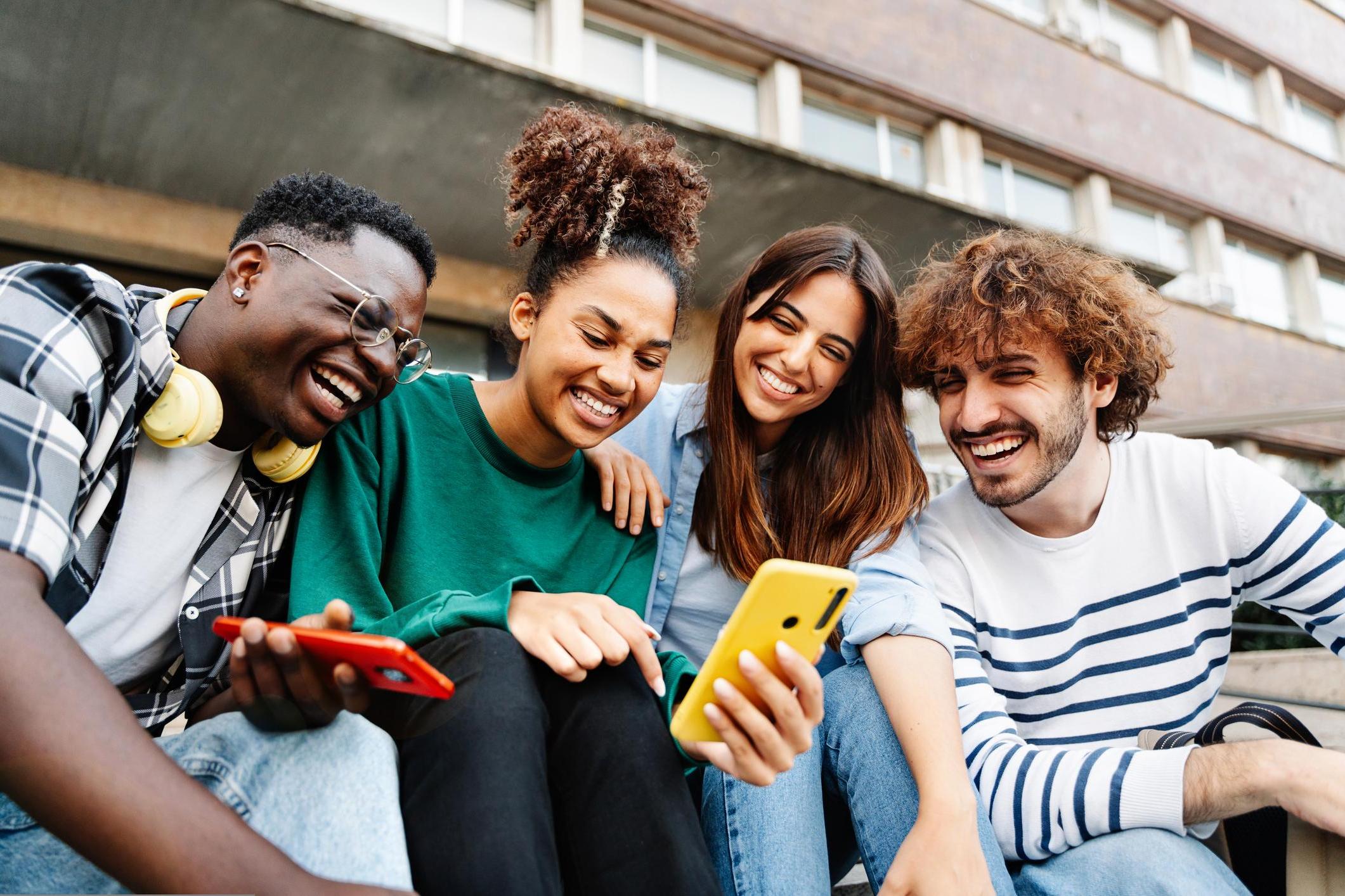 Young Adults Laughing